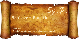 Szalczer Patrik névjegykártya